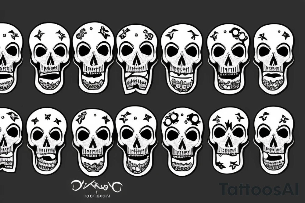 Skull destroy tattoo idea
