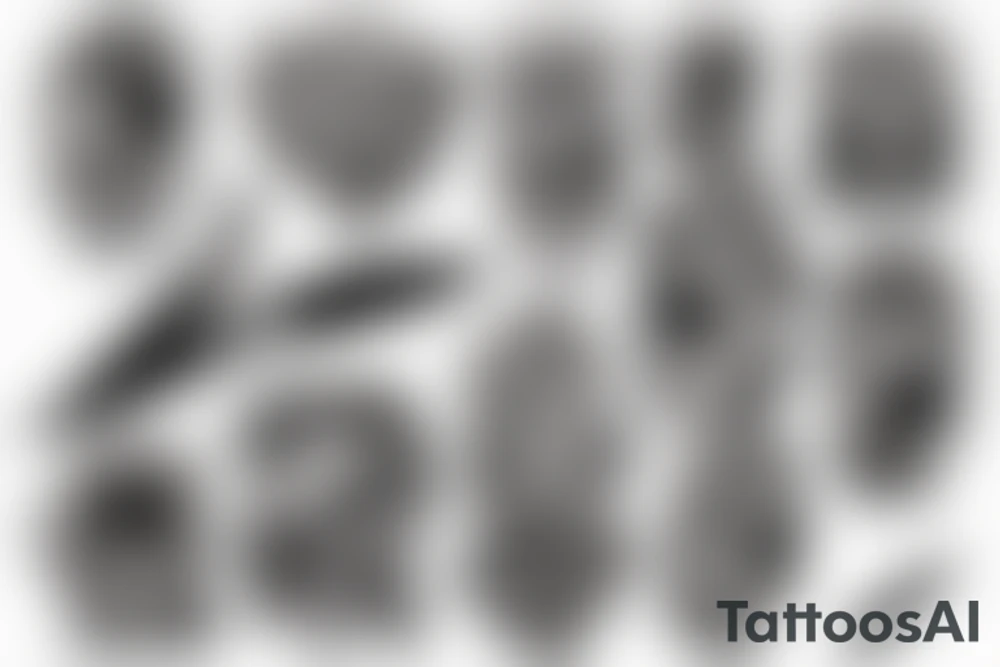 Knife graffiti style tattoo idea
