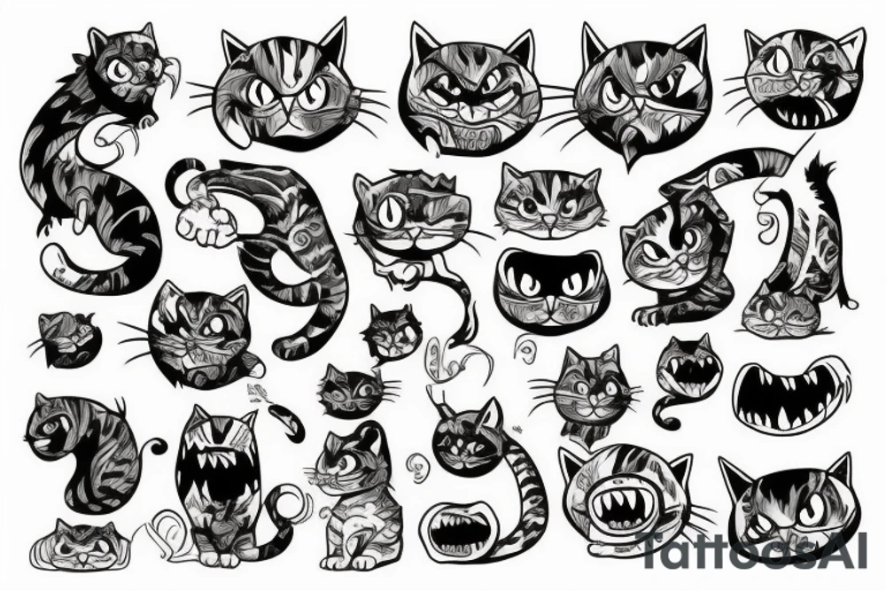 Cat monster tattoo idea