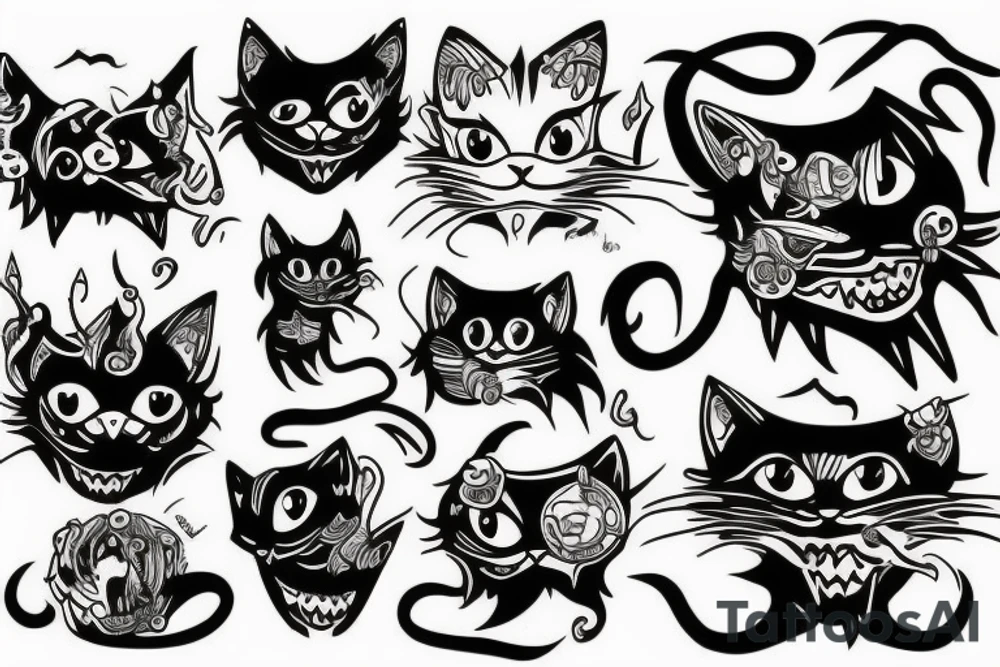 Cat monster tattoo idea