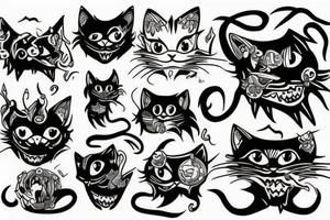 Cat monster tattoo idea