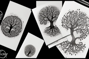Tree of life with Frog and Dad/daughter tattoo idea