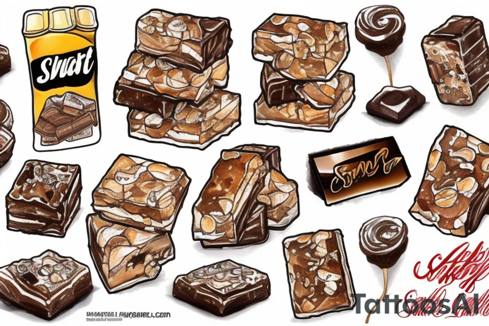 Snickers Candybar tattoo idea