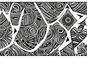 a tribal design that leaves space for a quote.  There should be a mountain, and a sunrise.  It should be bright and colorful tattoo idea