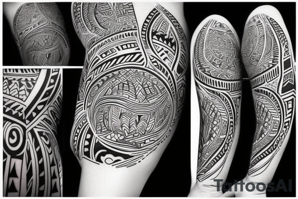 a tribal design that leaves space for a quote.  There should be a mountain, and a sunrise.  It should be bright and colorful tattoo idea