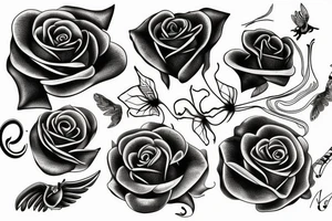 Black rose tattoo idea