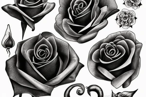 Black rose tattoo idea