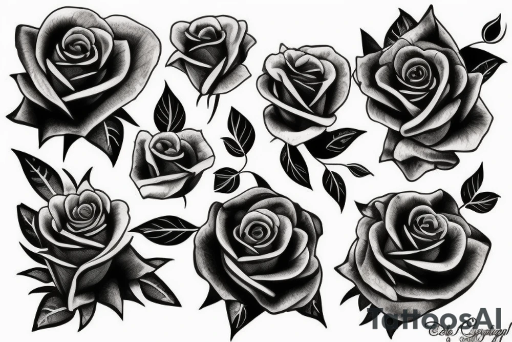 Black rose tattoo idea