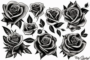 Black rose tattoo idea