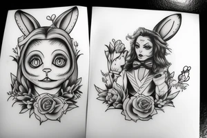 Mr white rabbit alice in wonderland tattoo idea
