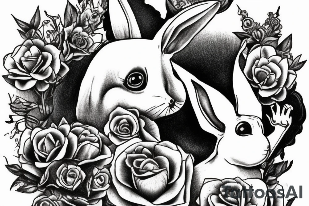 Mr white rabbit from alice in wonderland tattoo idea