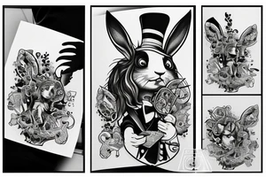 Mr white rabbit from alice in wonderland tattoo idea