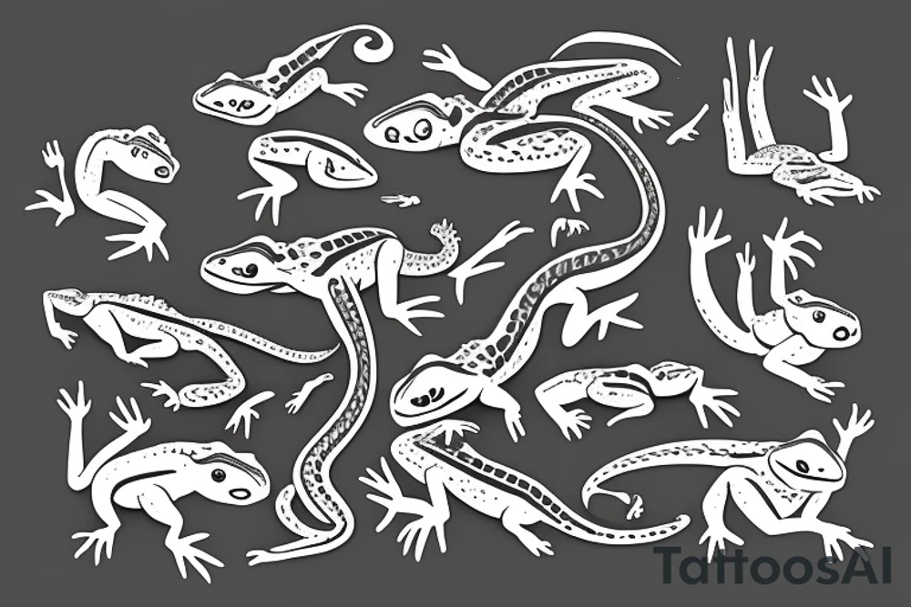 cute lizard tattoo idea