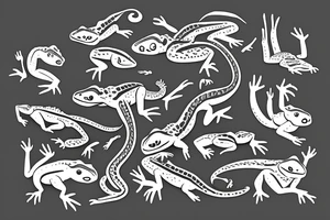cute lizard tattoo idea
