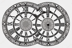 clock face with arabic numerals tattoo idea