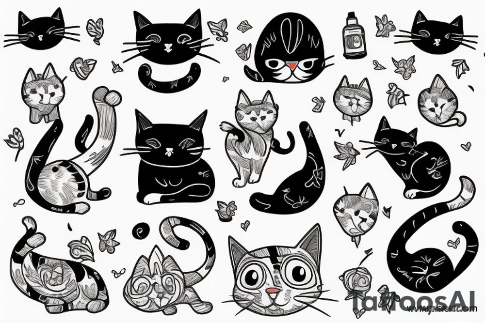 a cat tattoo idea