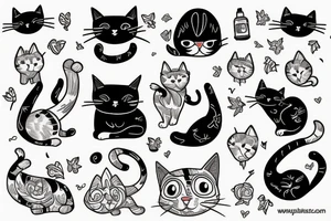 a cat tattoo idea
