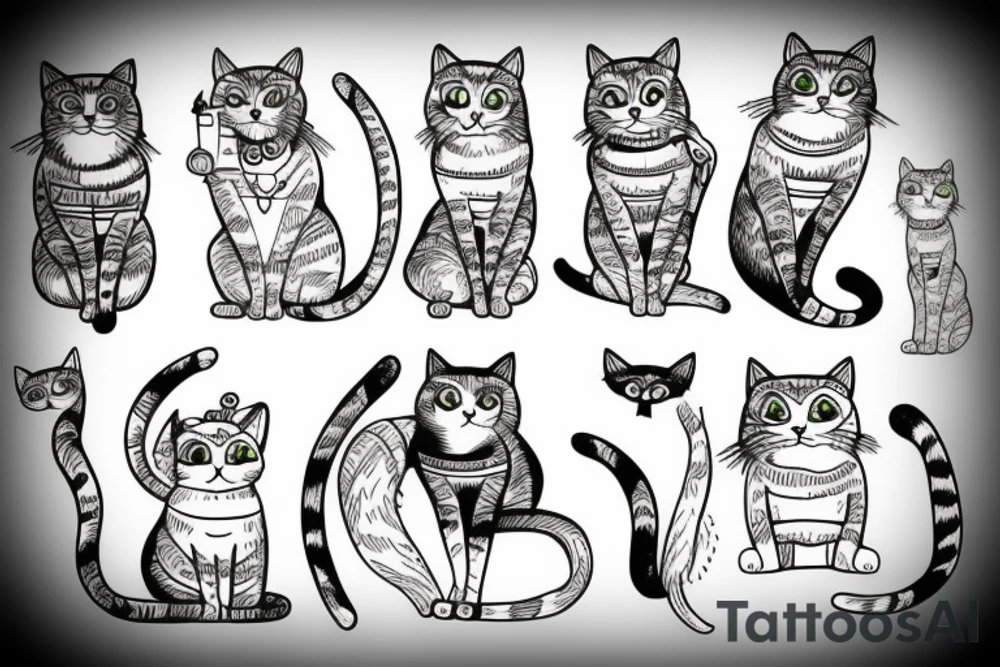 a cat tattoo idea
