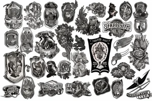 American Scottish and Irish heritage tattoo idea