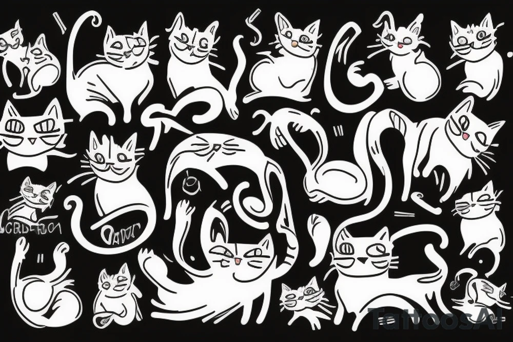 a cat tattoo idea