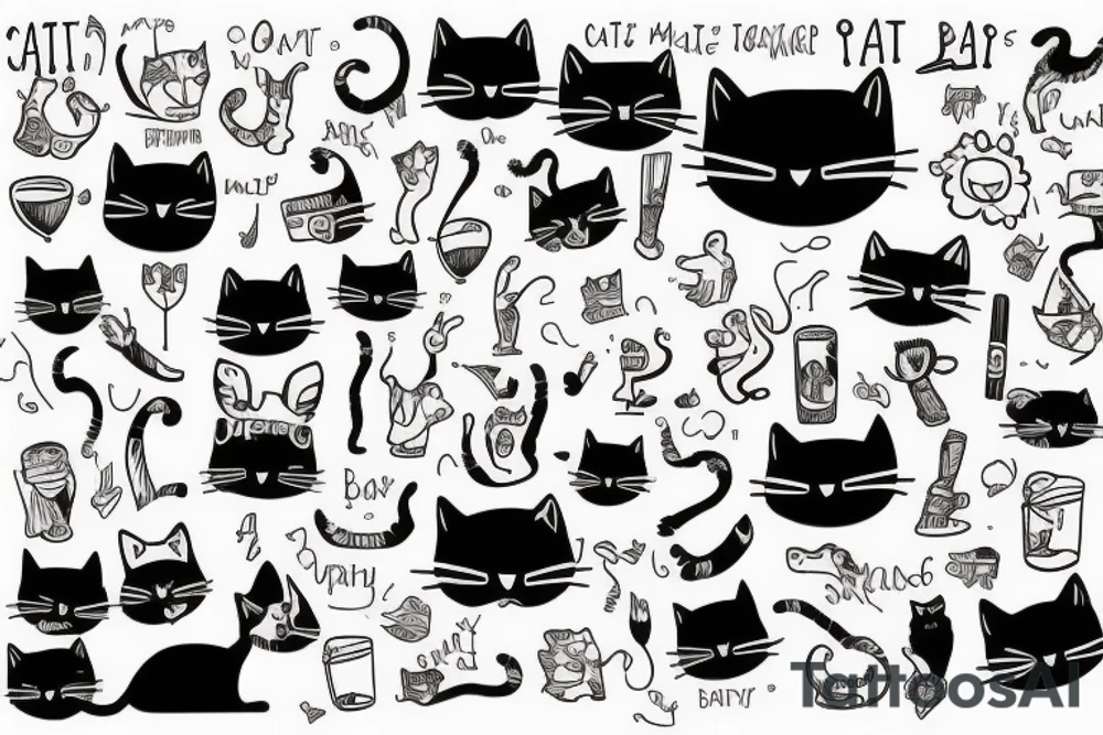 a cat tattoo idea