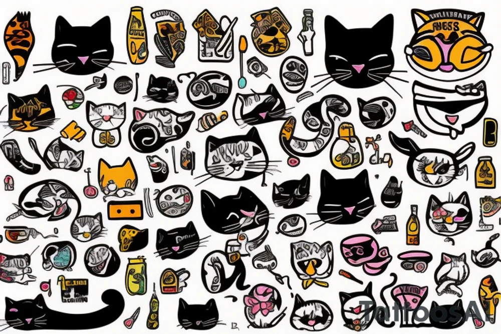 a cat tattoo idea