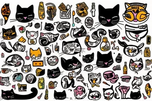 a cat tattoo idea