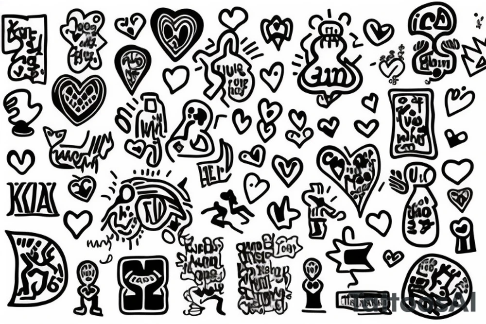 Heart, cute, (best quality) tattoo idea