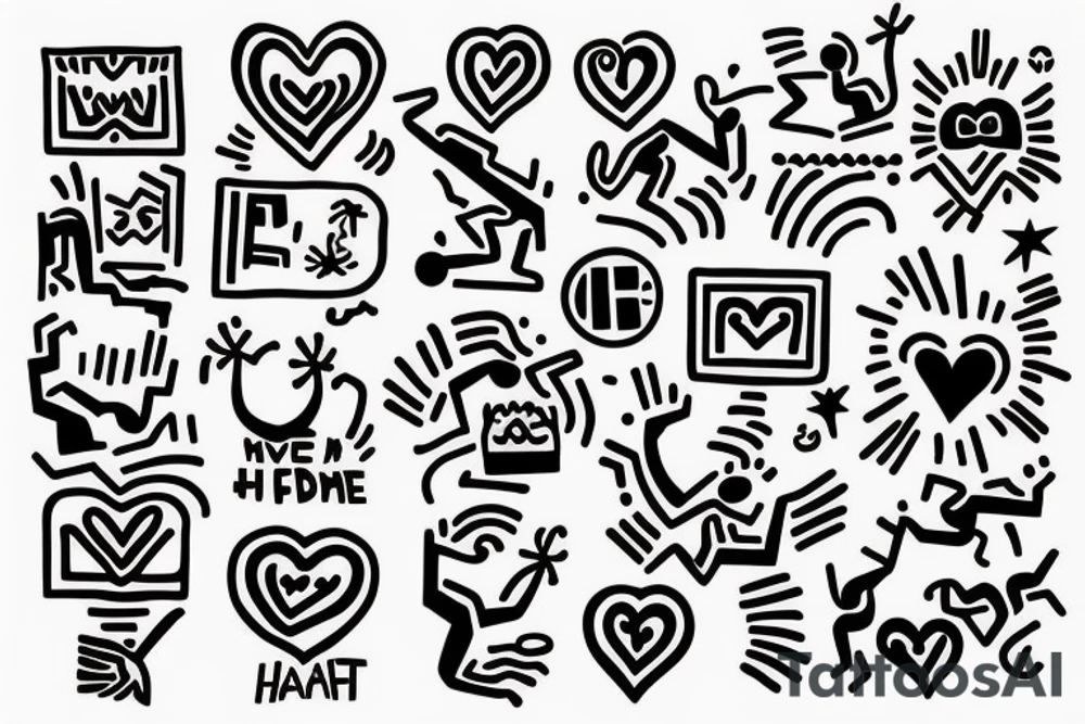 Heart, cute, (best quality) tattoo idea