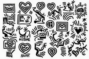 Heart, cute, (best quality) tattoo idea