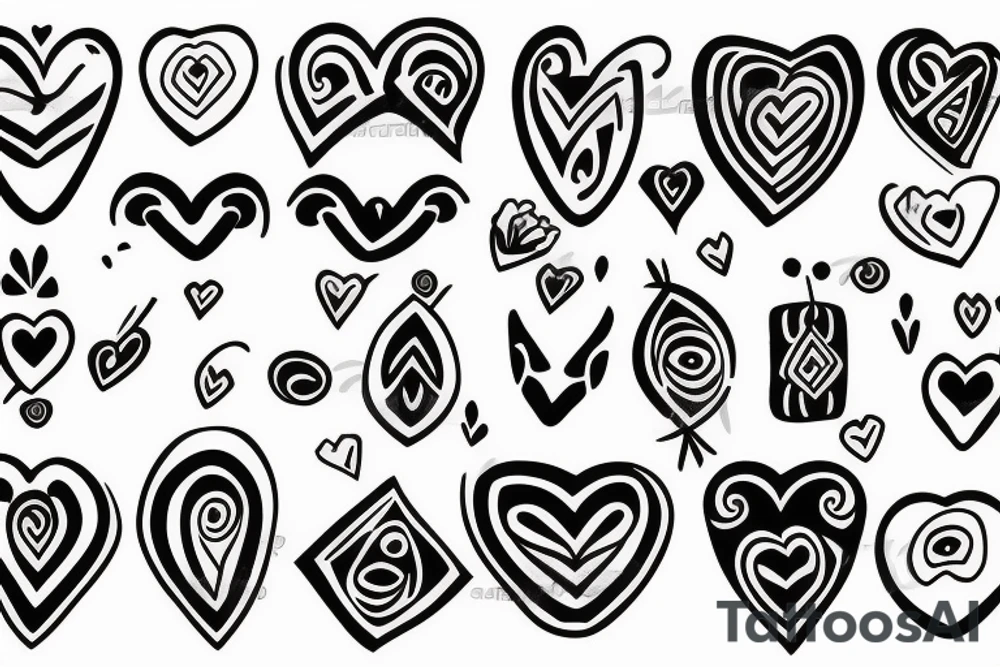 Heart, cute,simple, (best quality) tattoo idea
