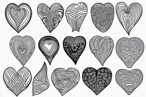 Heart, cute, line tattoo idea