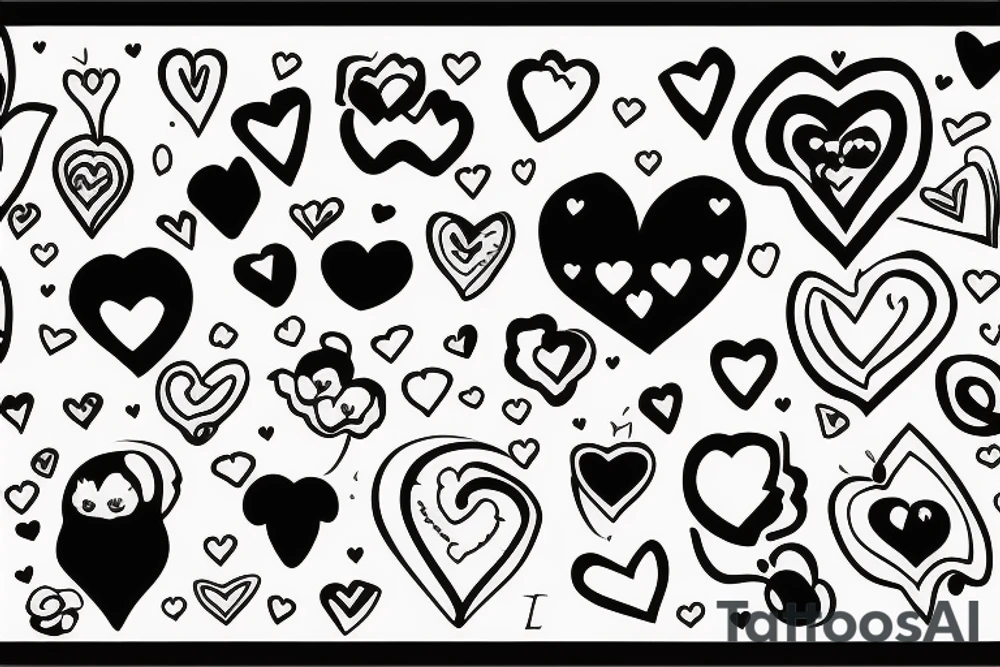 Heart, cute, line tattoo idea