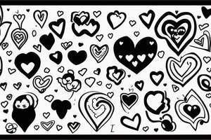 Heart, cute, line tattoo idea