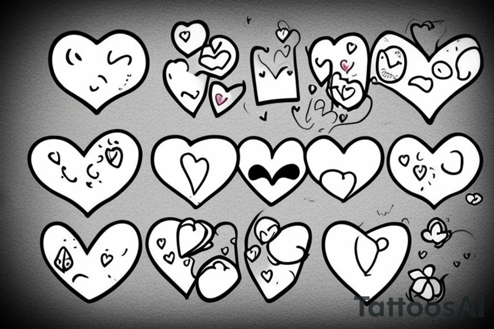 Heart, cute, line tattoo idea