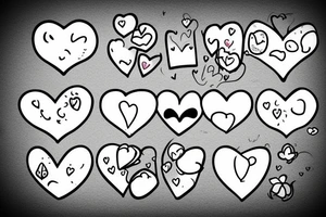 Heart, cute, line tattoo idea