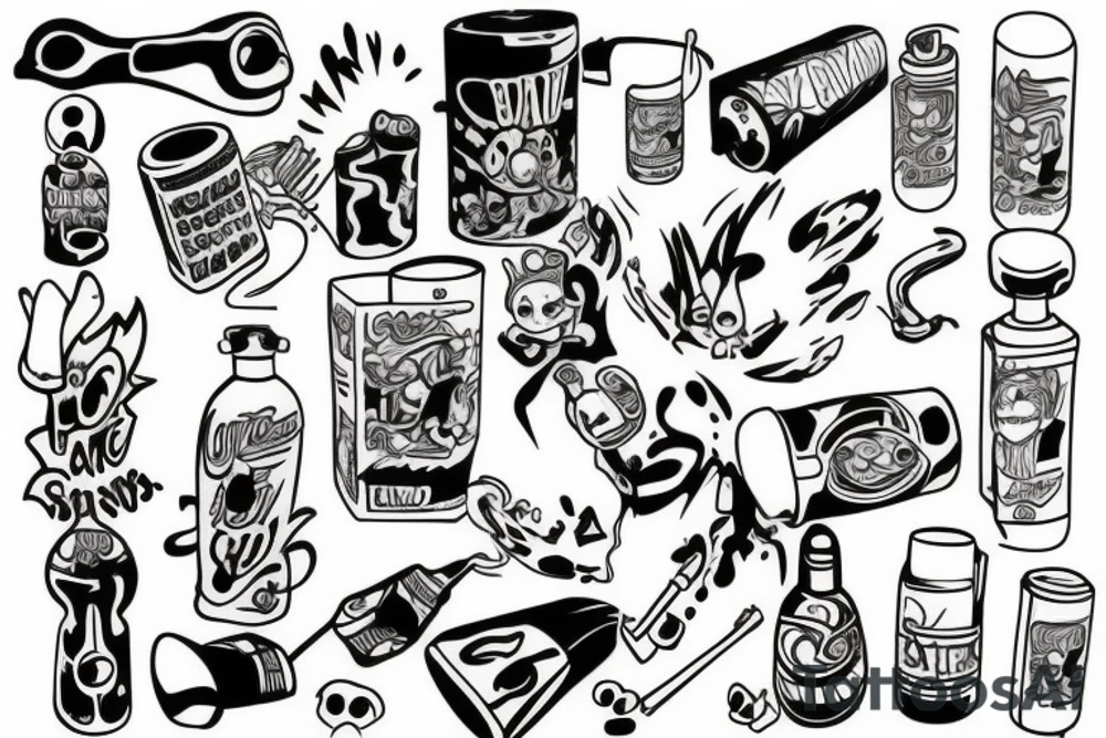 Spray can tattoo idea