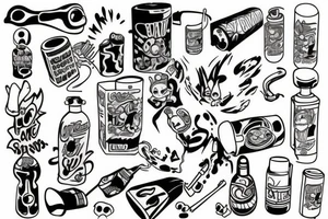 Spray can tattoo idea