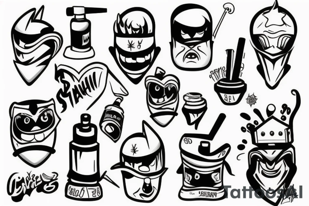 Spray can tattoo idea