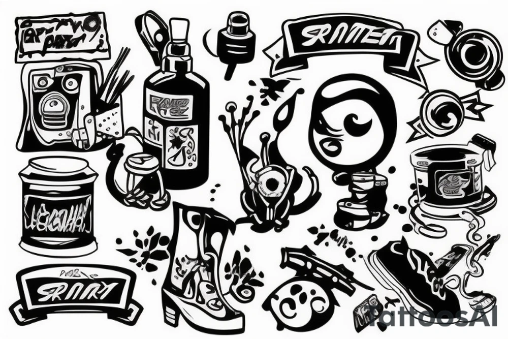 Spray can tattoo idea