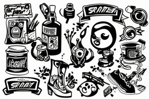 Spray can tattoo idea