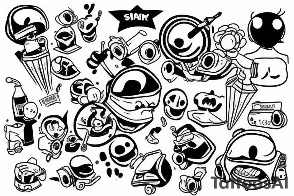 Spray bomb tattoo idea