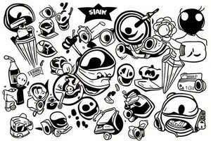 Spray bomb tattoo idea
