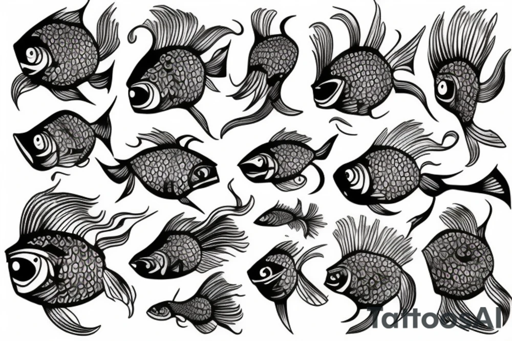A monster fish tattoo idea