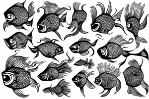 A monster fish tattoo idea