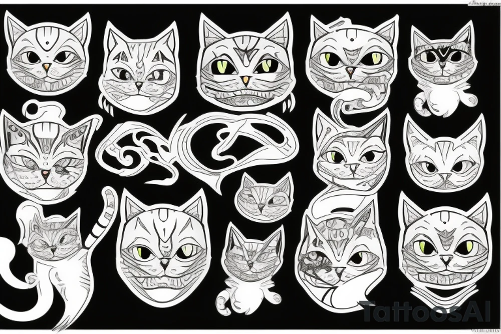 A monster cat tattoo idea