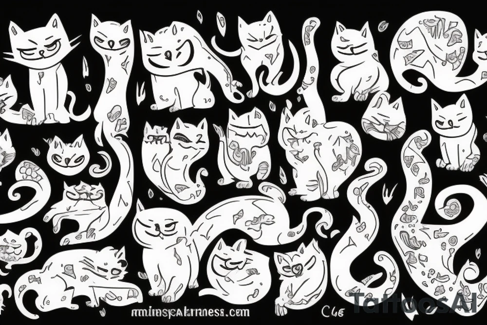 A monster cat tattoo idea