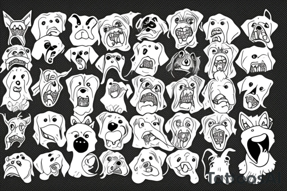 A monster dog tattoo idea
