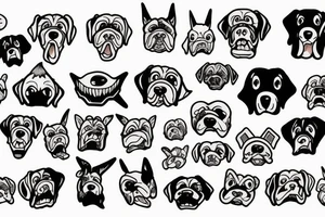 A monster dog tattoo idea