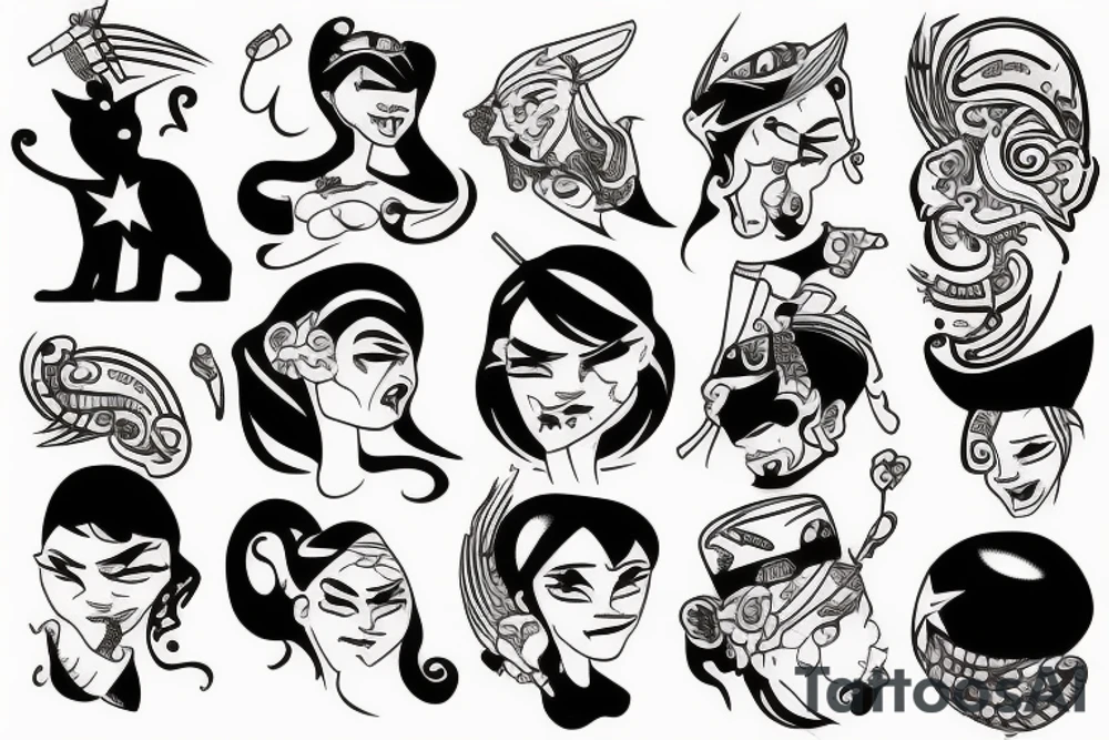 An américain staff tattoo idea